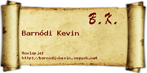 Barnódi Kevin névjegykártya