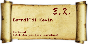 Barnódi Kevin névjegykártya